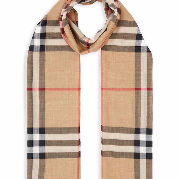 Burberry Giant Check Gauze Scarf - Picture 2 of 3